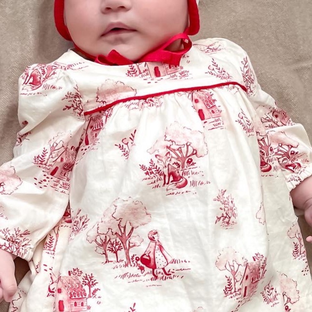 GAP Red and ivory Baby dress